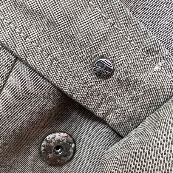 Timberland Waxed Cotton Military Style Trench Coat - Picture 6 of 16